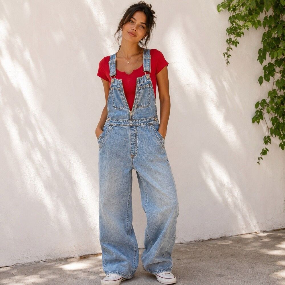 GAP VTG Denim Bib Overalls Med. Y2K 90’s GAP Classic Front Zip Perfectly Worn In